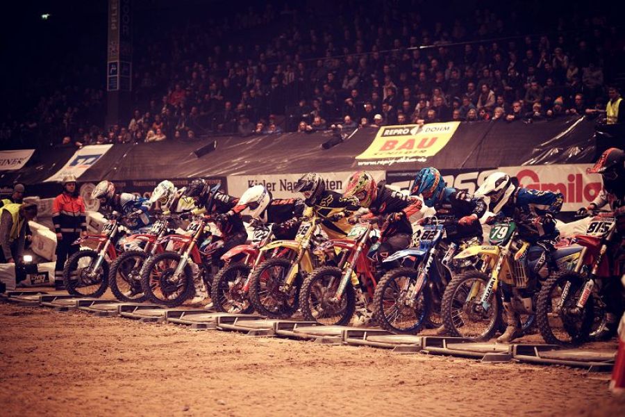 Supercross Rennen Startlinie